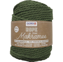 Glorex Makramee Garn, 5 mm, 500 g, aus Baumwolle, Viskose und Polyester
