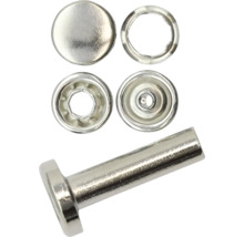 Kit de boutons-pression composé de quatre parties et d’un rivet