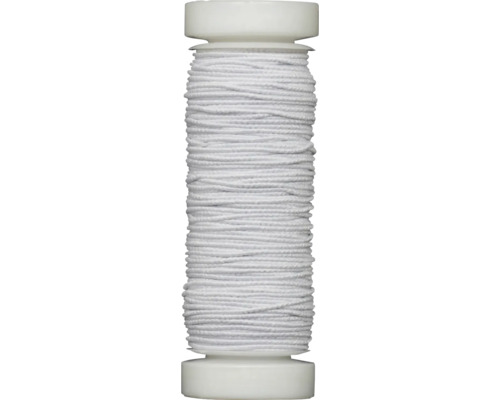 Fil de couture élastique blanc 20 m 0,6 mm