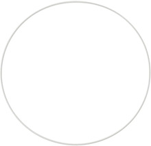 Anneau métallique blanc Ø 50x0,4 cm
