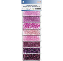 Rocailles Stifte Mix Packung mit verschiedenen rosa und lila Farbtönen