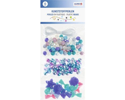 Perles en plastique Nixe assortiment 110 pièces