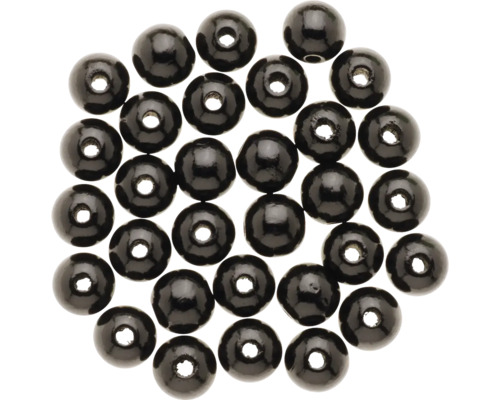 Perles en bois noir 10 mm 47 pièces