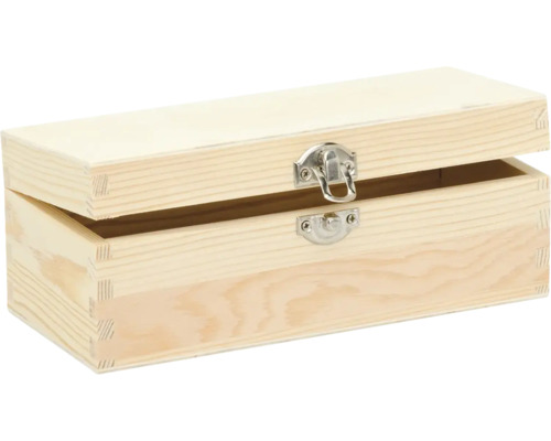 Boîte en bois rectangulaire 20x8,5x7,5 cm