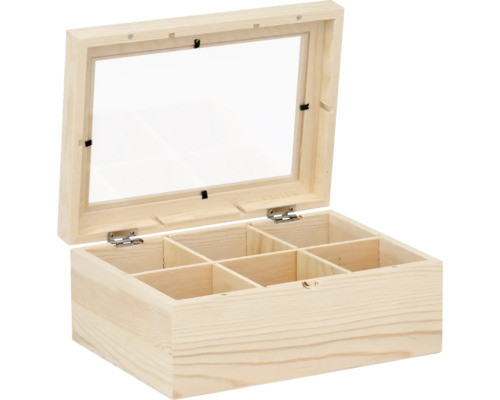 Holz-Teebox 22x16x9 cm