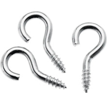 Drei Ösenschrauben aus Metall