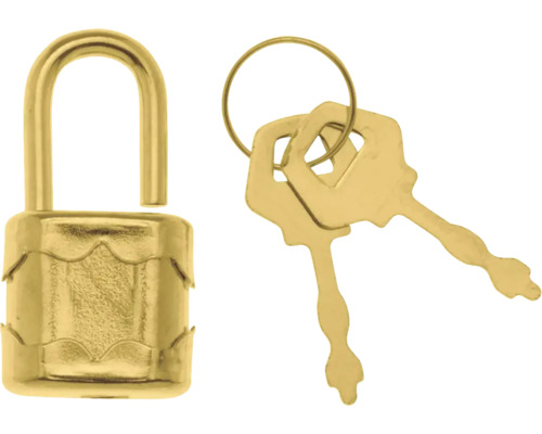 Cadenas miniature avec 2 clés or
