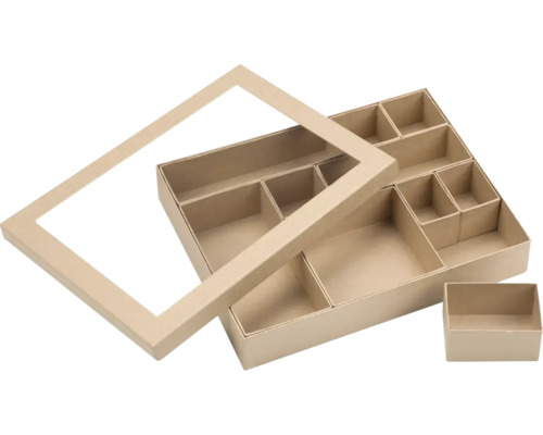 Boîte en carton avec compartiments intérieurs 28,5x22,5x5 cm