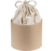 Panier de rangement avec sac en coton et cordon de serrage