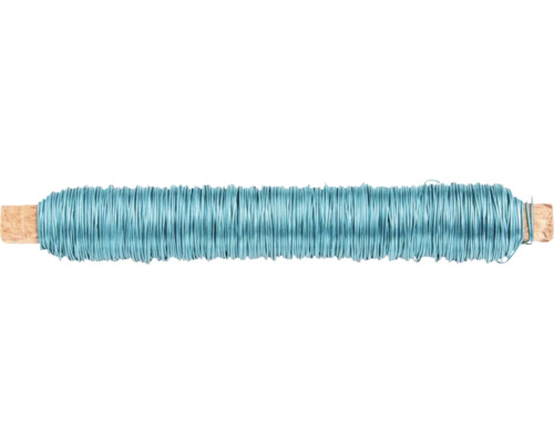 Fil de bobinage turquoise 0,5 mm env. 50 m 100 g Bobine de fil à ligaturer sur bobine en bois