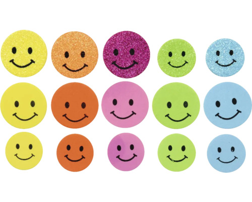 Caoutchouc cellulaire Sticker Smileys 30 pièces