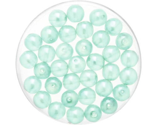 Perle de verre tchèque cire aqua 6 mm 50 pièces