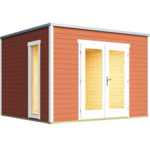 Gartenhaus Outdoor Life Palermo 1 inkl. Fußboden 300 x 302,5 cm schwedenrot