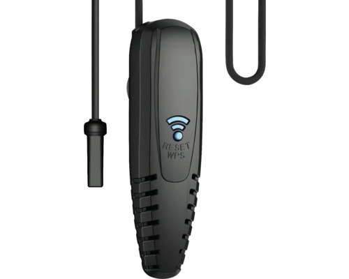 Répéteur WiFi noir avec bouton de réinitialisation pour améliorer la portée WiFi