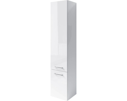 Armoire haute Pelipal Napoli, Cavallino, Milano couleur de façade blanc à haute brillance brillant 35 x 169 x 35 cm