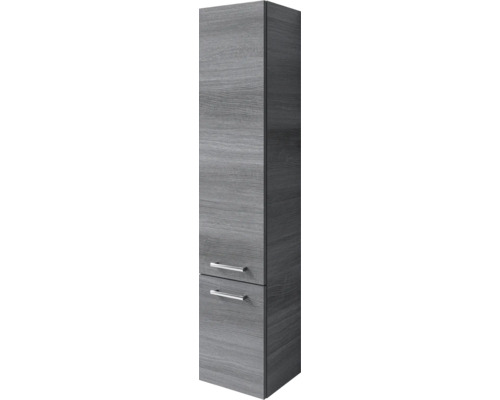 Armoire haute Pelipal Napoli, Cavallino, Milano couleur de façade graphite structuré transversalement décor bois 35 x 169 x 35 cm