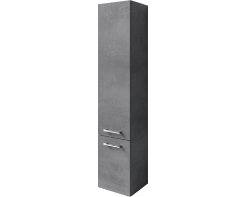 Armoire haute Pelipal Napoli, Cavallino, Milano couleur de façade oxyde gris foncé mat 35 x 169 x 35 cm