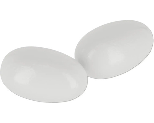 Deux œufs sonores blancs en bois