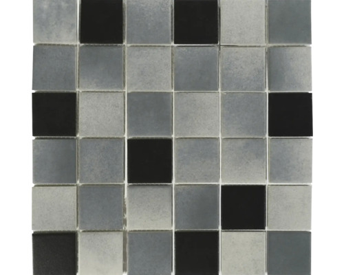 Mosaïque en céramique 28,8 x 28,8 cm gris noir