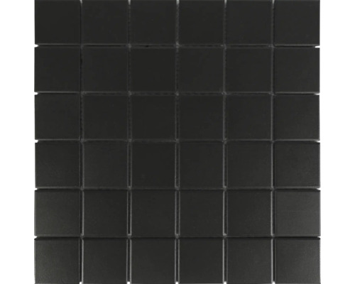 Mosaïque en céramique 29,8 x 29,8 cm noir mat
