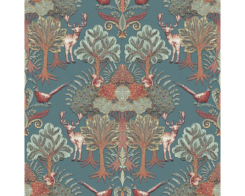 Papier peint intissé TP422305 Tapestry forêt et animaux vert marron rouge Papier peint intissé TP422305 Tapestry forêt et animaux vert marron rouge