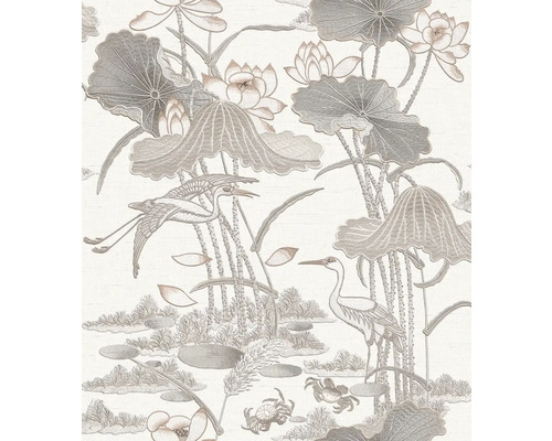 Vliestapete TP422701 Tapestry Seerosen braun beige