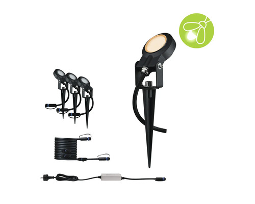 Ensemble de spots à piquer avec luminaire, câble et fiche