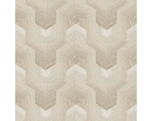 Papier peint intissé TP422912 Exclusive Threads géométrique beige Papier peint à motif géométrique