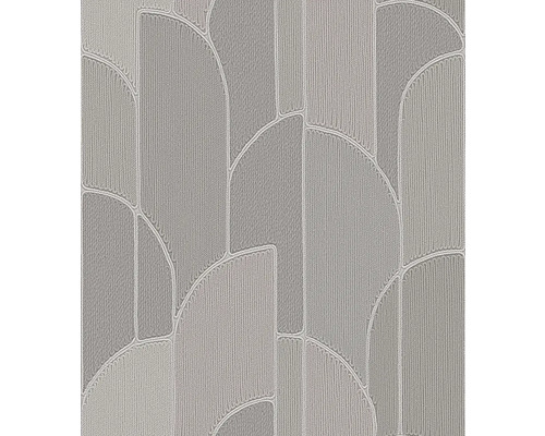 Papier peint intissé TP422933 Exclusive Threads géométrique gris Papier peint avec motif géométrique de demi-cercles et de rectangles