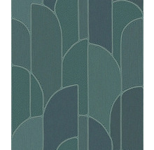Papier peint avec motif géométrique composé d''arcs et de rectangles