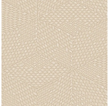 Detailaufnahme einer Tapete mit geometrischem Flechtmuster