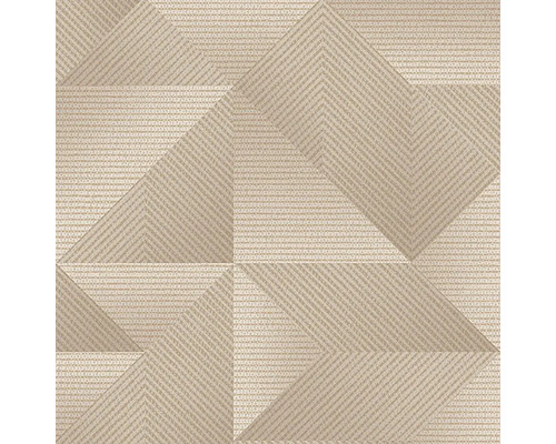 Papier peint intissé TP422974 Exclusive Threads géométrique beige Papier peint avec motif géométrique triangulaire