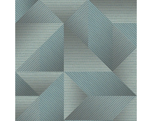 Papier peint intissé TP422976 Exclusive Threads géométrique bleu gris Papier peint à motif géométrique triangulaire