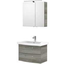 Badezimmer-Set mit Waschtischunterschrank, Waschbecken und Spiegelschrank