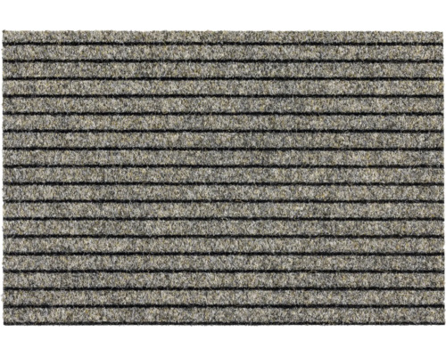 Ripsmatte nach Maß Line Tandem beige 006 80 cm breit (Meterware) Fußmatte mit Streifenmuster