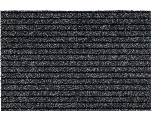 Ripsmatte nach Maß Line Tandem anthrazit 048 80 cm breit (Meterware) Graue Fußmatte mit Rippenstruktur