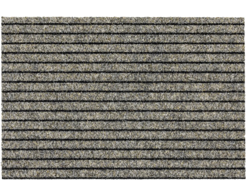 Ripsmatte nach Maß Line Tandem beige 006 120 cm breit (Meterware) Fußmatte mit Streifenmuster