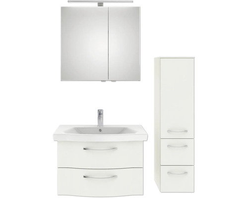 Badezimmer-Set mit Waschtisch, Spiegelschrank und Hochschrank