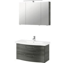 Waschtischkombination mit Spiegelschrank und Waschbecken