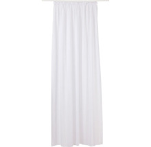 Rideau de douche blanc avec suspension à ruban fronceur