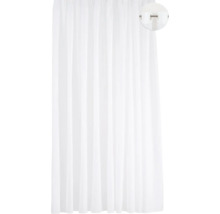 Rideau blanc avec bande de fronçage