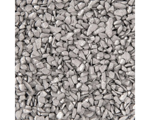 Gravillons décoratifs argentés en fond