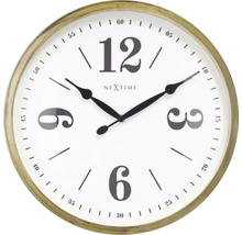 Horloge murale Classic métal or blanc Ø 39 cm