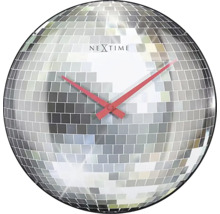 Horloge murale Disco ball verre bombé Ø 35 cm