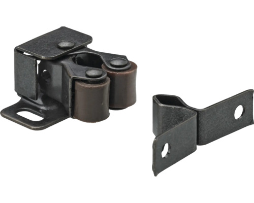Fermeture à déclic 33x14x28 mm acier couleur bronze Loquet de porte double avec contrepartie