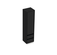 Hochschrank Sanox Loft BxHxT 40 x 160 x 35 cm links Frontfarbe schwarz matt