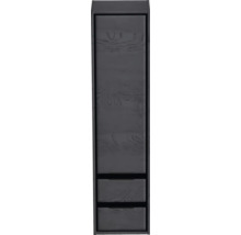 Armoire haute étroite grise avec structure en bois