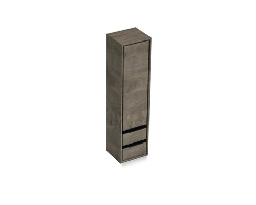 Armoire haute avec une porte et deux tiroirs