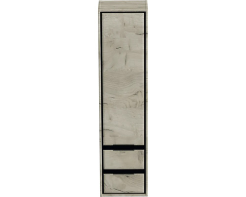 Armoire haute Sanox Loft lxhxp 40 x 160 x 35 cm gauche couleur de façade craft oak Armoire haute avec deux tiroirs aspect bois