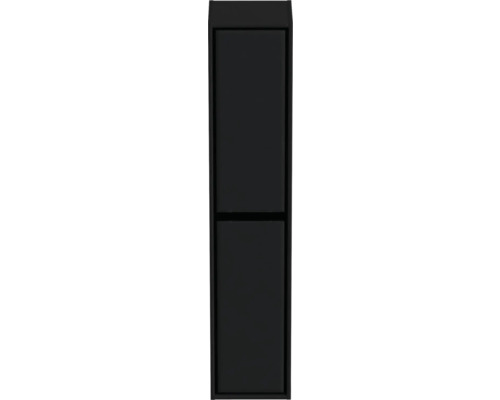 Hochschrank Sanox Loft BxHxT 40 x 170 x 35 cm links Frontfarbe schwarz matt Schwarzer Badschrank mit zwei Türen